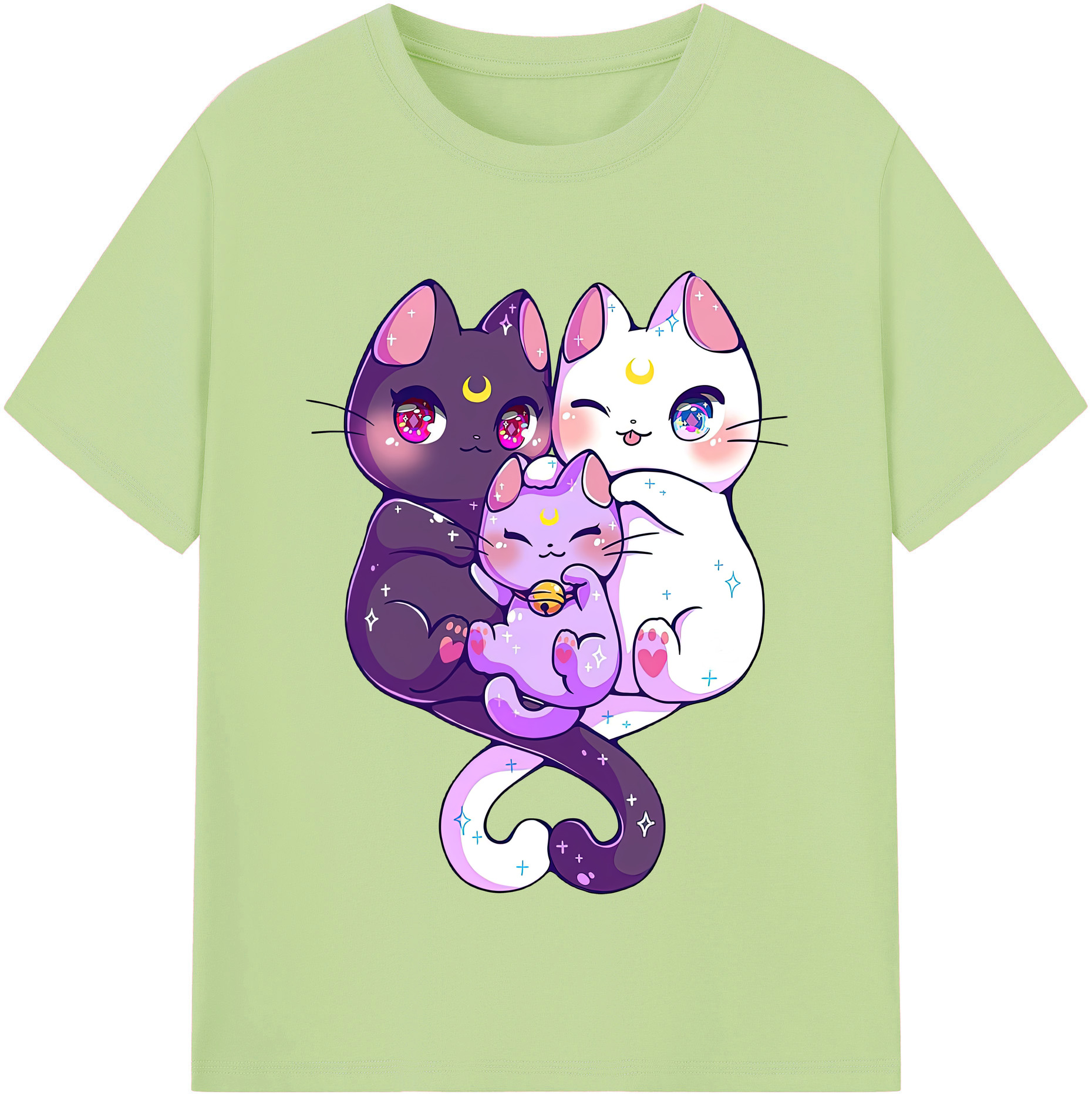 （画像用） 美少女戦士セーラームーン Sailor Moon 綿100％半袖Tシャツ（フロントプリント）